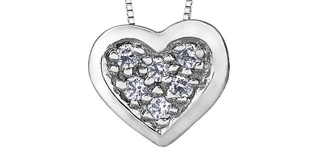 Forever Diamond Heart Necklace 10KW .05TW 20034