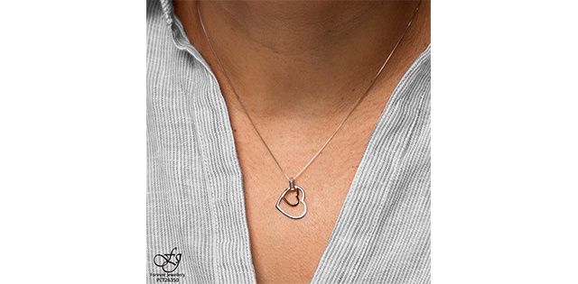 Forever Diamond Heart 10KWR .015TW Necklace PLT26350