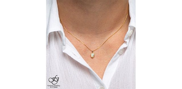 Forever Opal 10KY Necklace PLT15040
