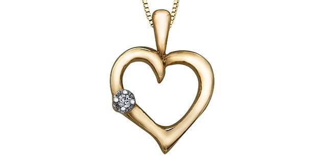 Forever Diamond Heart Necklace 10KY .015TW 20035