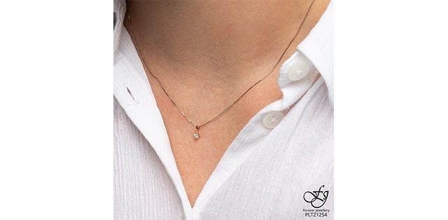 Forever Diamond 10KRW .04TW Necklace PLT21254