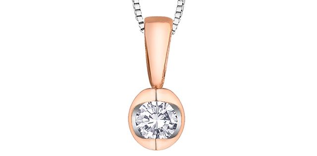 Forever Diamond 10KRW .04TW Necklace PLT21254