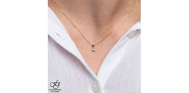 Forever Diamond 10KY .04TW Necklace PLT27168
