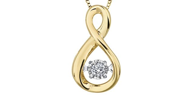 Forever Diamond Necklace 10KYW .02TW 20111
