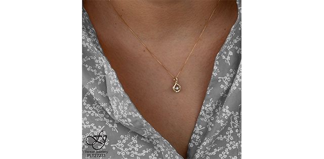 Forever Diamond 10KYW .02TW Necklace PLT27231