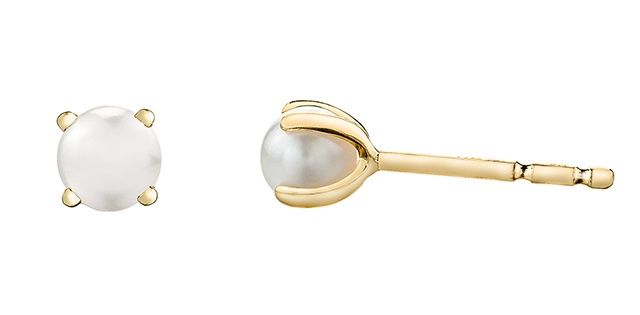 Forever Diamond Pearl Earrings 10KY 20097
