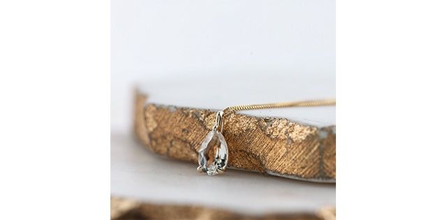 Forever Diamond White Topaz 10KY Necklace PLT27217