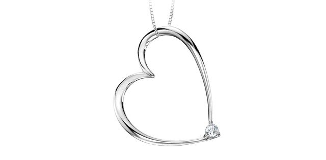 I Am Canadian Forever Diamond Heart Necklace 50073