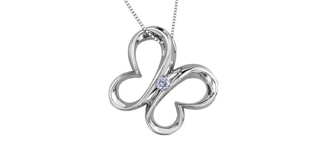 I Am Canadian Forever Diamond Butterfly Necklace 50078