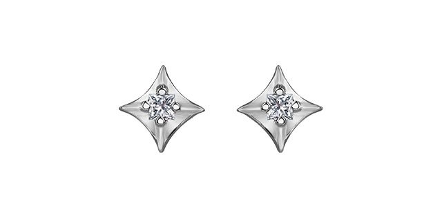 Maple Leaf Forever 10KW .04TW Diamond Earrings EE3931
