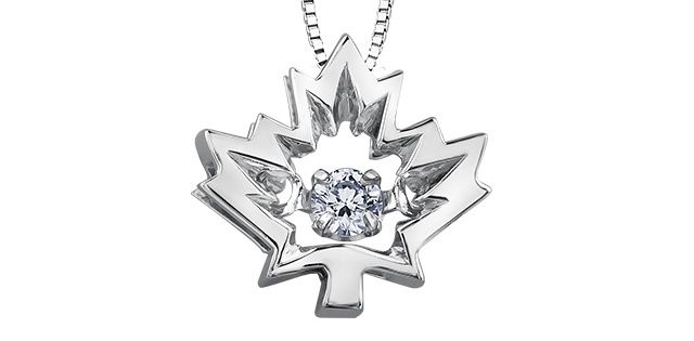 I Am Canadian 10KW .04TW Diamond Necklace PP3156
