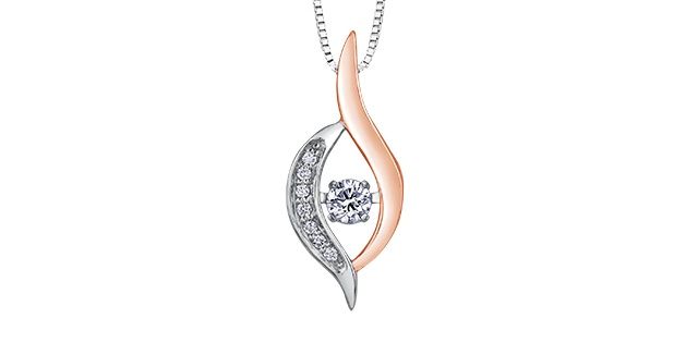 I Am Canadian 10KWR .10TW Pulse Diamond Necklace PP3240