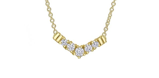 I Am Canadian 10KY .25TW Diamond Necklace PP699