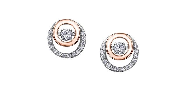 I Am Canadian 14KWR .20TW Pulse Diamond Earrings EE4063