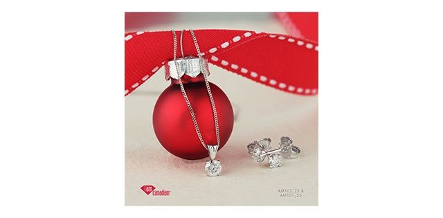 I Am Canadian 14KW .15TW Diamond Earrings EE2345
