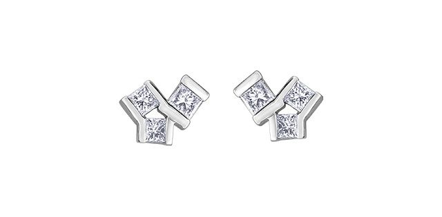 I Am Canadian 14KW .24TW Diamond Earrings EE4134