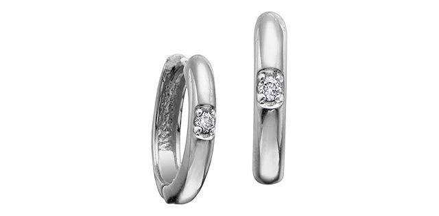 Maple Leaf Forever 10KW .04TW Diamond Earrings EE1597