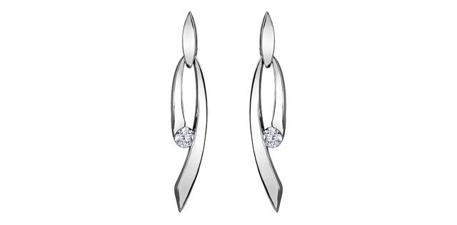 Maple Leaf Forever Diamond Earrings 10KW .10CTW 50003