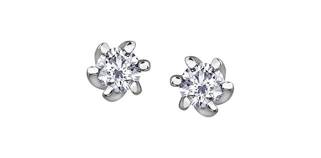Maple Leaf Forever Diamond Earrings 10KW .16TW 50016