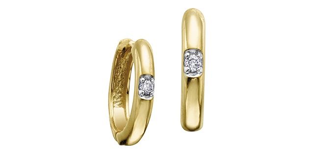 Maple Leaf Forever Diamond Earrings 10KY .04TW 50045