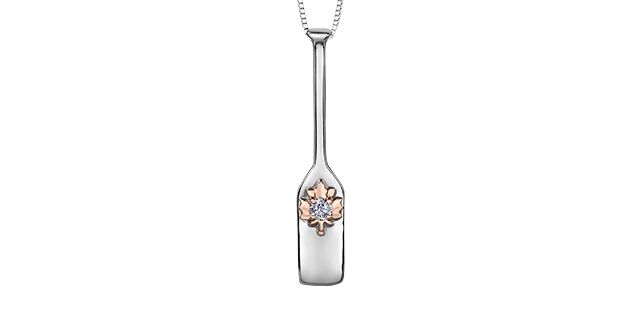 Maple Leaf Forever Diamond Paddle Necklace 50050