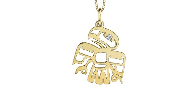 Maple Leaf Forever Diamond Eagle Necklace 50058