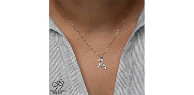 Maple Leaf Forever 10KW .02TW Diamond Hockey Player Necklace PP2675