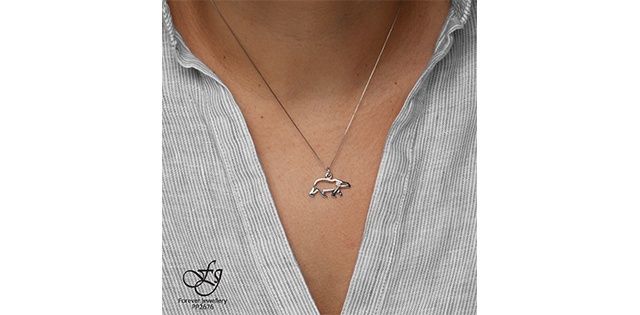 Maple Leaf Forever 10KW .06TW Diamond Polar Bear Necklace PP2676