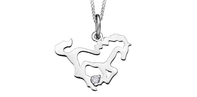 Maple Leaf Forever Diamond Horse Necklace 50068