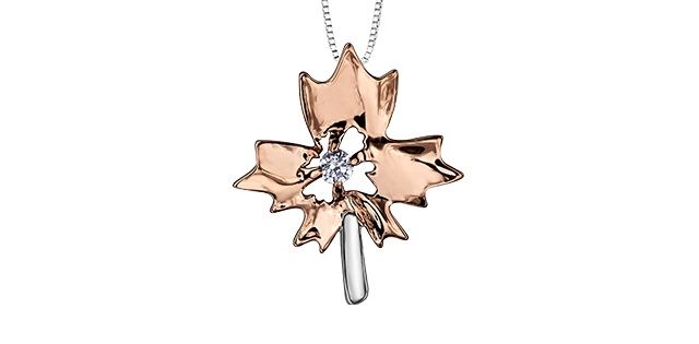 Maple Leaf Forever Diamond Maple Leaf Necklace 50069