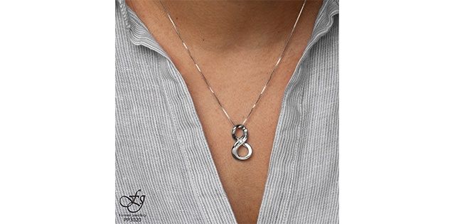 Maple Leaf Forever Sterling Silver .06TW Diamond Necklace PP3020