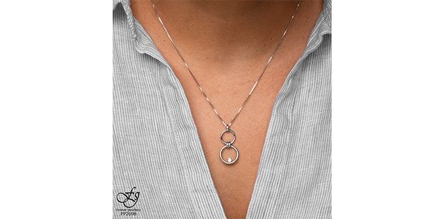 Maple Leaf Forever Sterling Silver .10TW Diamond Necklace PP2698