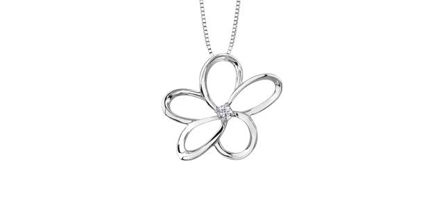 Maple Leaf Forever Diamond Flower Necklace 50083