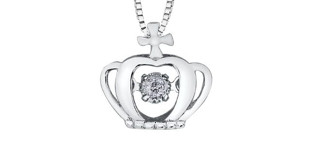 Maple Leaf Forever Diamond Necklace 10KW .02CT 50039