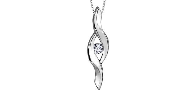 Maple Leaf Forever Diamond Necklace 10KW .06TW 50041