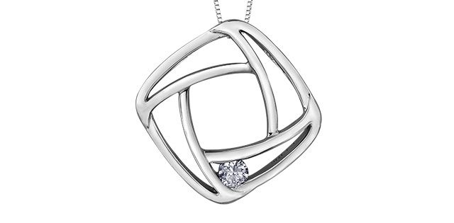 Maple Leaf Forever Diamond Necklace 10KW .08TW 50005
