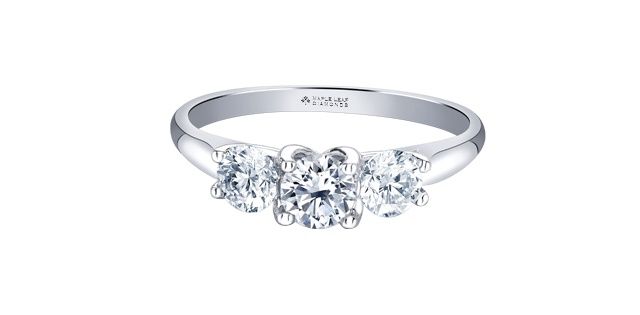 Maple Leaf 18KPD 1.00TW Diamond Engagement Ring R3342 Eternal Flames