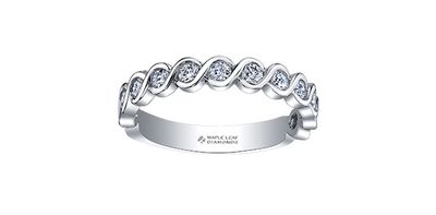 Maple Leaf 18KPD .20TW Diamond Band R50J89 Tides of Love