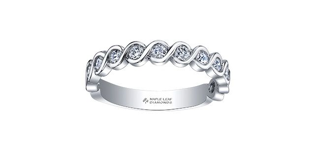 Maple Leaf 18KPD .20TW Diamond Band R50J89 Tides of Love