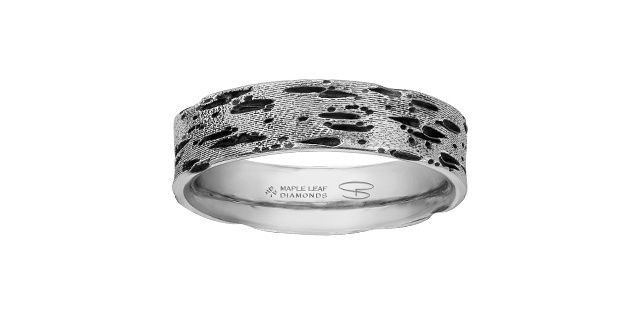 Maple Leaf 14KW .04TW Diamond Mens Band R90D05 Shelly Purdy Seasons