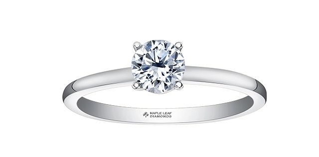 Maple Leaf 18KPD 0.50TW Diamond Engagement Ring R10129 Solitaires