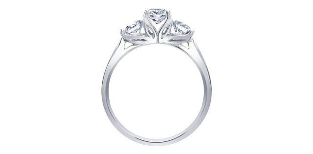 Maple Leaf 18KPD 1.00TW Diamond Engagement Ring R3342 Eternal Flames
