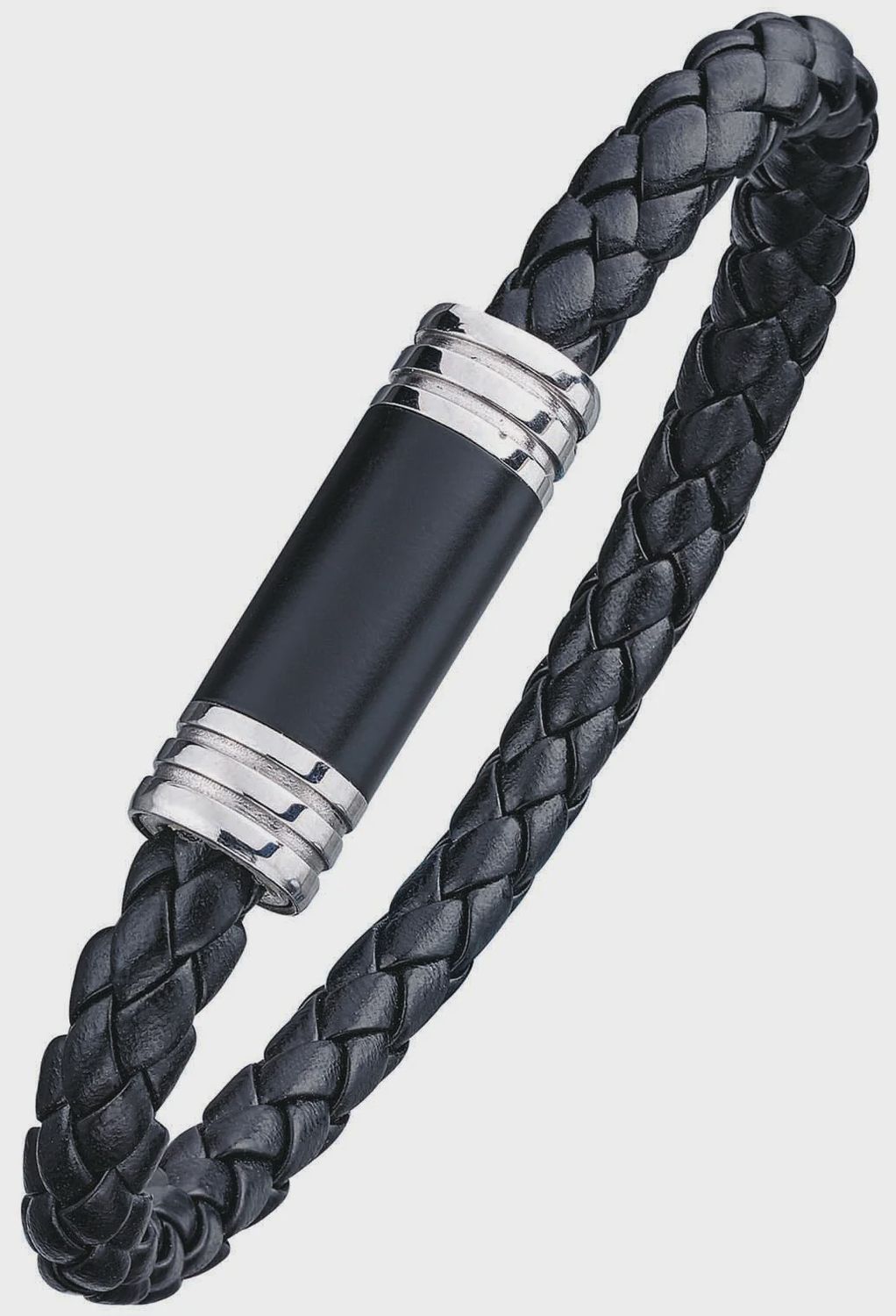 Alpine Braided Leather Bracelet - Black LB709