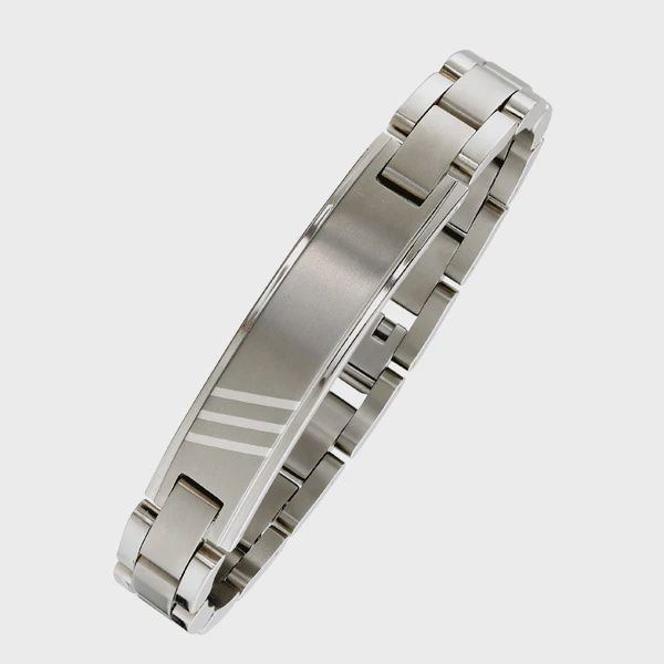 Alpine Stainless Steel Bracelet with ID Plate SB803