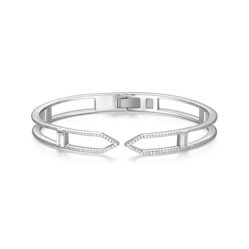 ELLE Sterling Silver Art Deco Cuff Bracelet R1LAPW00ER