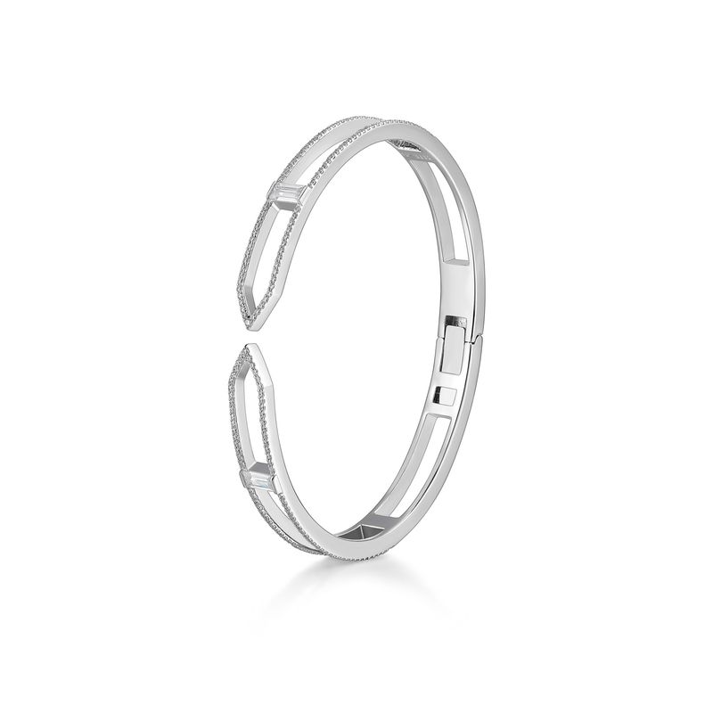 ELLE Sterling Silver Art Deco Cuff Bracelet R1LAPW00ER
