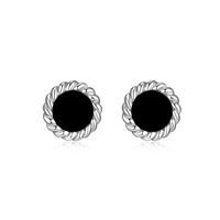 ELLE Earrings Sterling - Nautical  Black Stud R2LCLJ2758