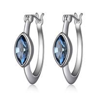 ELLE Earrings Sterling - Expression Blue Swarovski Crystal R2LCDM950J