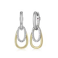ELLE Earrings Sterling - Circadia 2 Tone Ovate