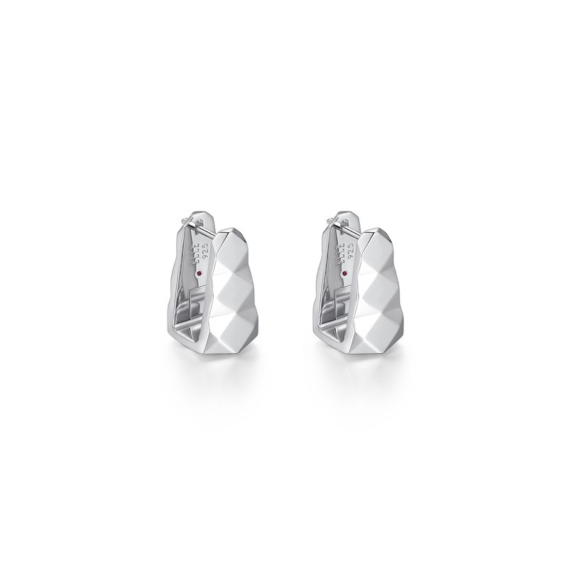 ELLE Sterling Silver Quilted Rectangular Earrings R2LCS3A0ZZ Captivate
